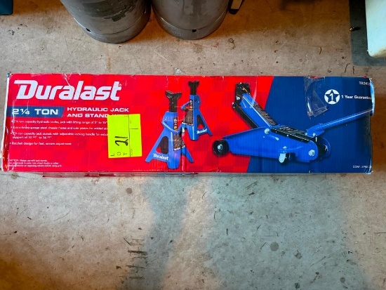 Duralast 2-1/4 Ton Hydraulic Floor Jack & Jack Stand Set 3-Piece, Model T82453