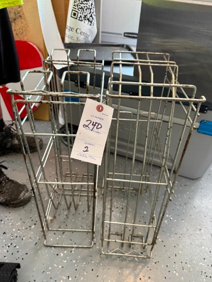 (2) Commercial Wire Bottle Storage Racks