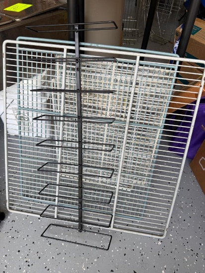 9-Bottle Metal Wine Rack with Assorted Commercial Wire Cooling Racks