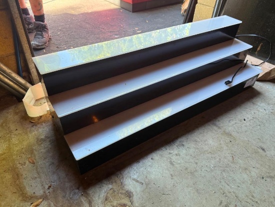 Customized Designs Illuminated 3-Tier Liquor Bottle Display Shelf