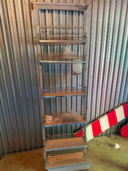 Tall Pull-Out Pantry Organizer with 6 Wire Basket Shelves