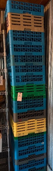 Large Lot of Commercial Glass & Dishwashing Racks