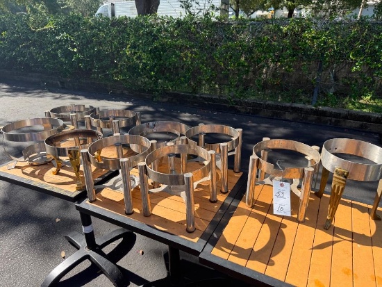 (10) Commercial Stainless Steel Chafer / Chafing Dish Stands