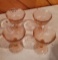 Set Of 4 Pink Sherbet Bowls