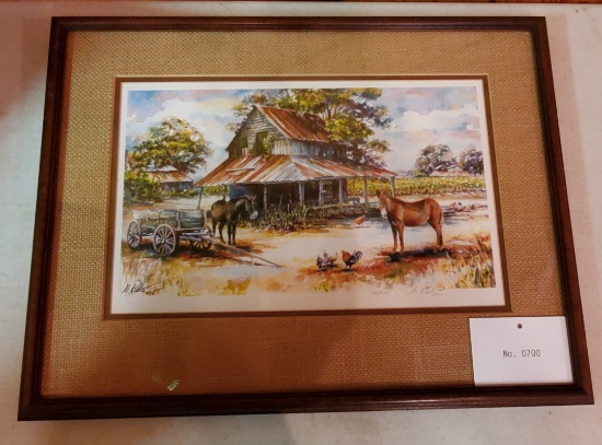 Farm Scene Framed Print