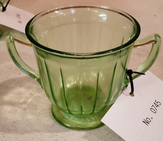 Vasaline Glass Sugar Bowl