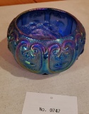 Dbs Colbalt Carnival Glass Bowl