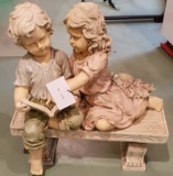 Bench Statue Kids