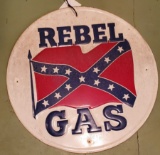 Rebel Gas Metal Sign