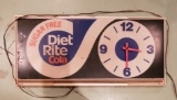 Diet Rite Cola Clock Light