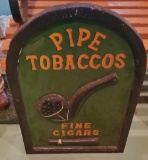 Wooden Pipe Tobacco Sign