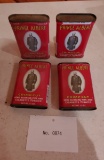 4 Prince Albert Pipe Tobbaco Tins