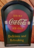 Wooden Ice-cold Coca-cola Sign