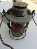 BR & P R.R. Lantern with Ruby Red Globe