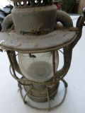 Vintage NYCS R.R. Lantern with Matching Globe