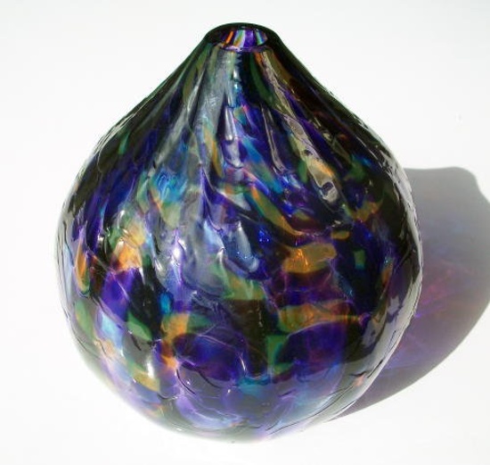 Fire Island 2003 Art Glass Amethyst Vase