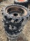 33 Set of Four Skid Steer Tires and Wheels