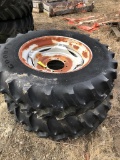 185 Pair of New 380-85R-30 Tires and Rims