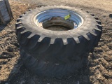 381 Pair 14.9-30 Radial Tires with Rims