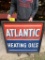 135 Atlantic Heating Oils Sign with Wood Frame