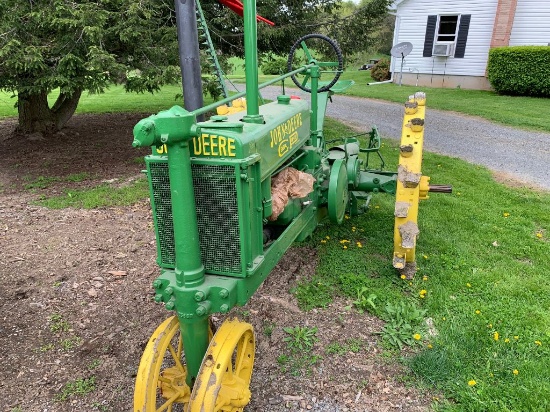 8 1935 Brass Tag John Deere B with Mower