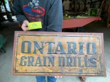 126 Ontario Grain Drills Sign