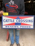 59 Beacon Feeds Cattle Crossing Tin Sign