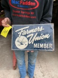 76 Farmer's Union Tin Sign