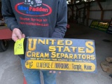 82 Embossed United States Cream Separators Sign