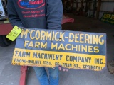 89 McCormick-Deering Farm Machines Sign