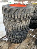 2090 Set of (4) New 12-16.5 Tires on Bobcat Rims