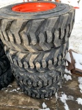 2092 Set of (4) New 12-16.5 Tires on Bobcat Rims