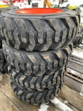 2093 Set of (4) New 10-16.5 Tires on Bobcat Rims