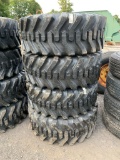 2609 Set of (4) New 12-16.5 Skid Steer Tires