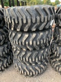 2614 Set of (4) New 12-16.5 Tires on NH/JD/CAT Rims