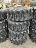 9007 Set of (4) 12-16.5 Skid Steer Tires