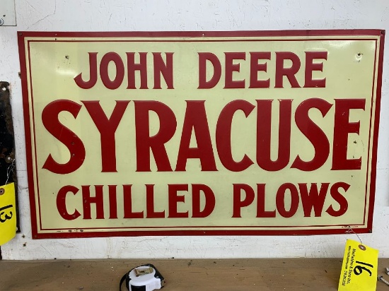 16 John Deere Syracuse Chilled Plows Sign