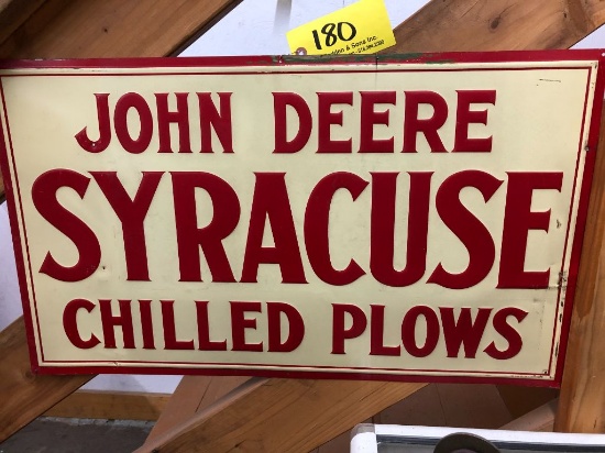 180 NOS John Deere Syracuse Chilled Plows Sign