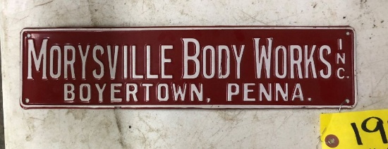 192 NOS Morysville Body Works Inc. Sign