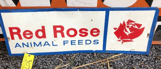 307 Red Rose Animal Feeds Sign