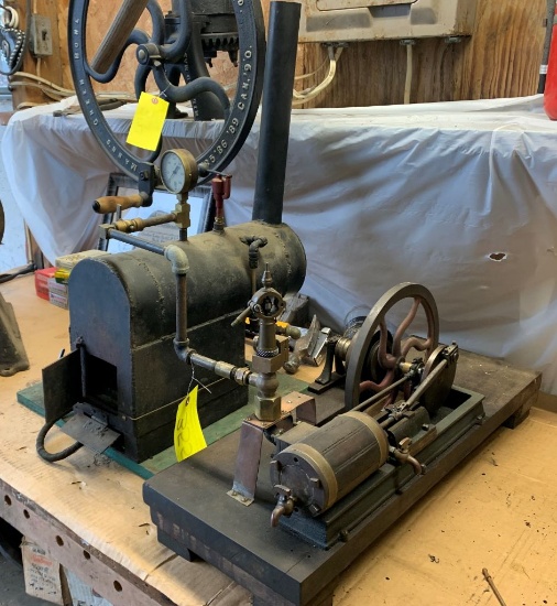355 Small Stationary Steam Engine with Boiler