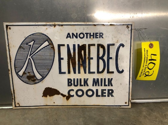 402 Kennebec Bulk Milk Cooler Sign