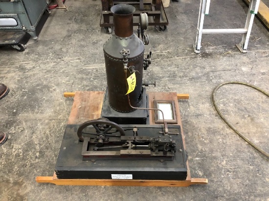 408 Antique Boiler with Stationary Steam Engine