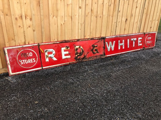 421 Red & White Food Stores Sign
