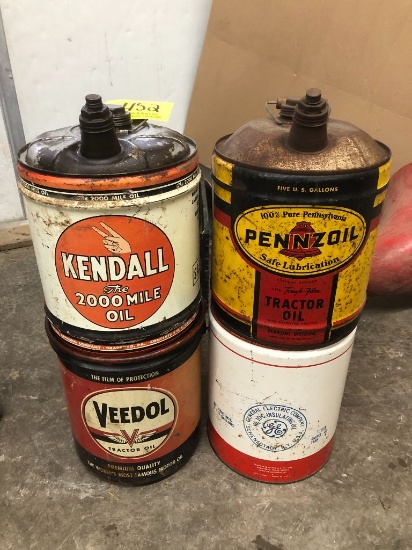 452 (4) 5-Gallon Oil Cans