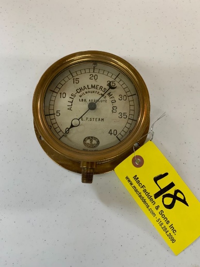 48 Allis-Chalmers Mfg. Co. L.P. Steam Gauge