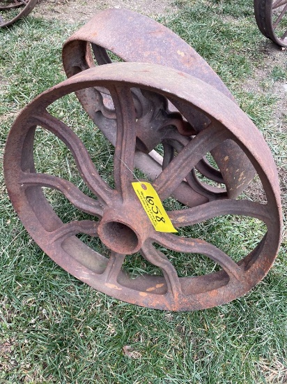 658 Pair of Cast Wheels