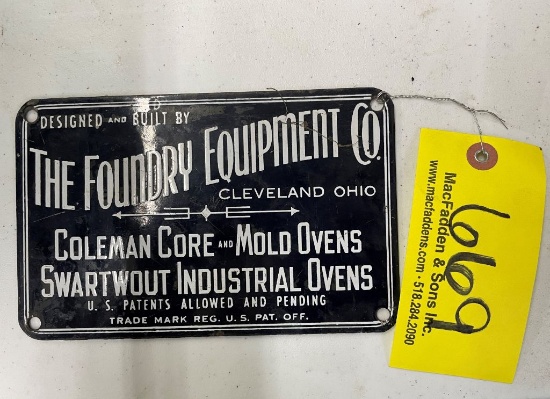 669 The Foundry Equipment Co. Sign