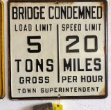 320 Bridge Condemned Sign