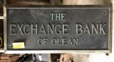 496 Exchange Bank of Olean Sign